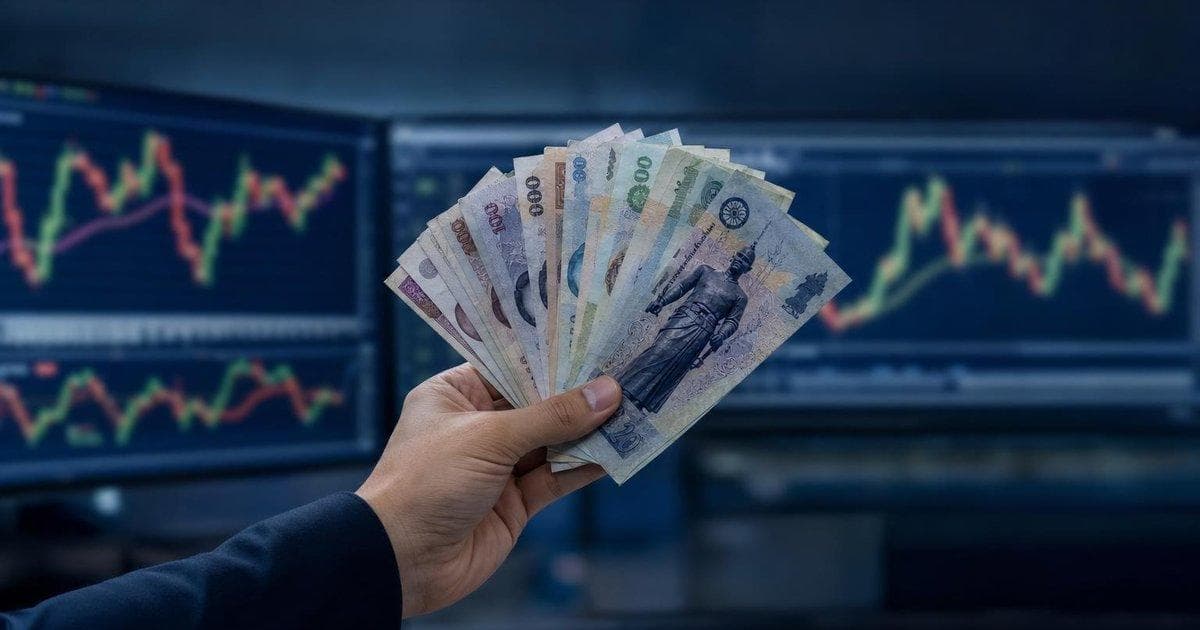 Indonesian rupiah banknotes on a trading desk amid FX volatility and policy tightening moves