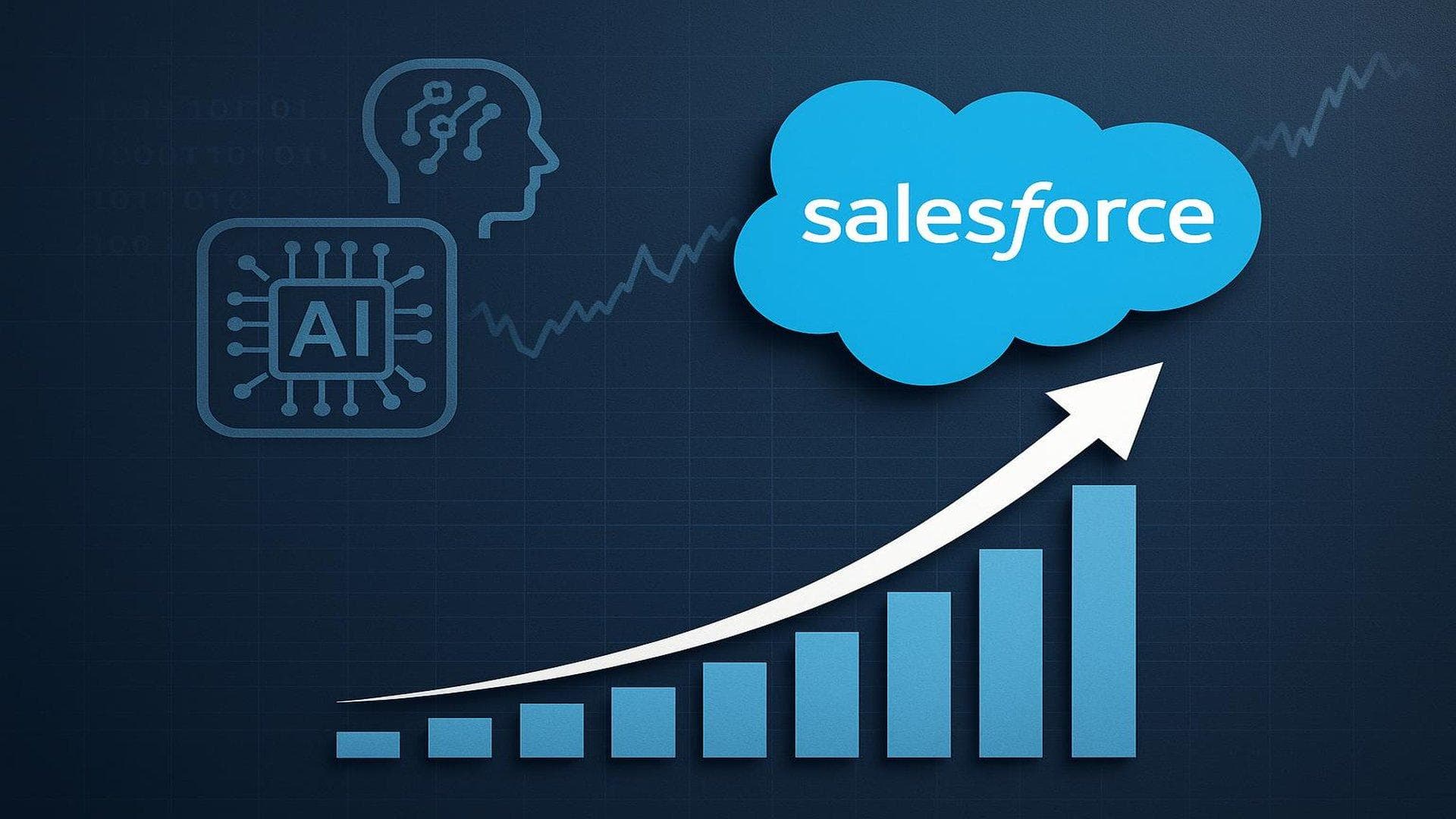 Salesforce Q3 earnings beat visualization with AI growth and upgraded revenue forecast