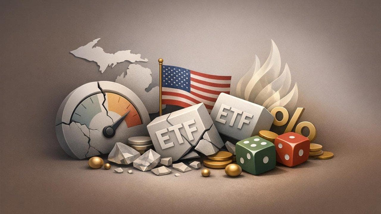 U.S. stock market decline visualization with STXI and STXM ETF liquidation impact