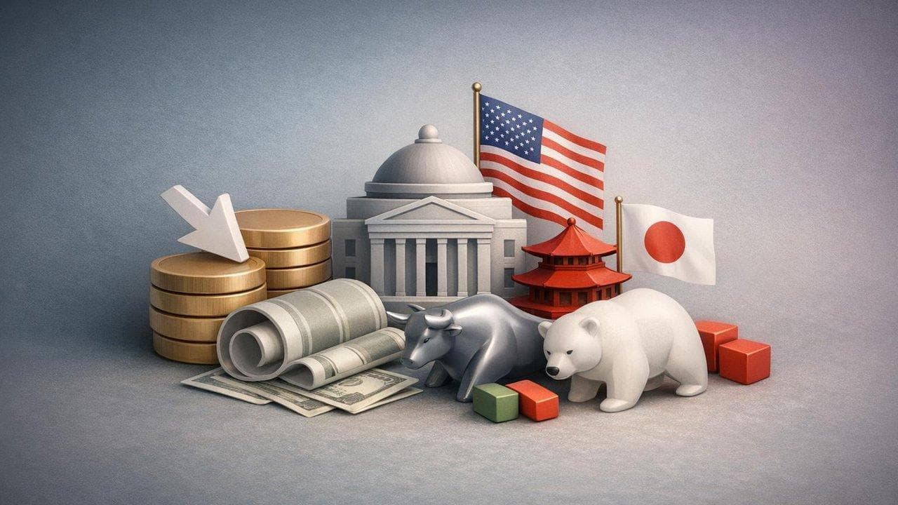Chart showing U.S. Treasury yields and equities reacting to softer January CPI data
