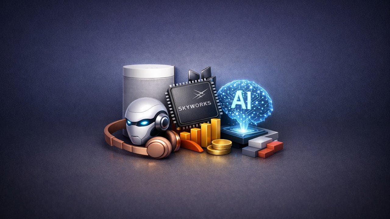Sonos and Skyworks stock performance chart with AI-driven market trends in technology sector