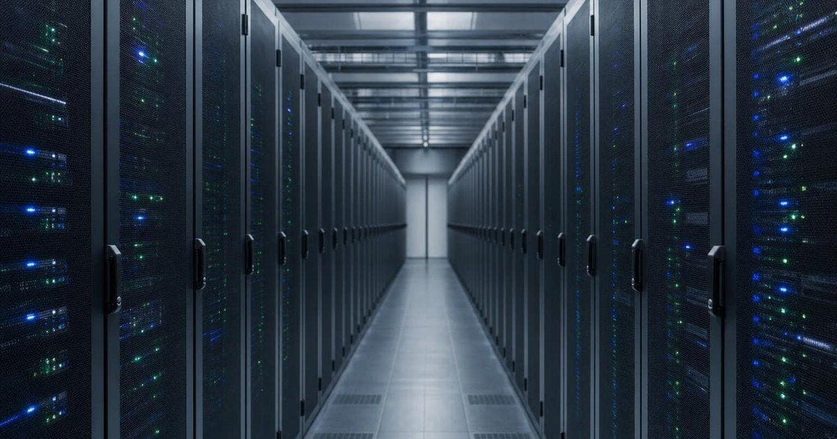 GPU server racks in a data center illustrating large AI cloud deal using NVIDIA GPUs