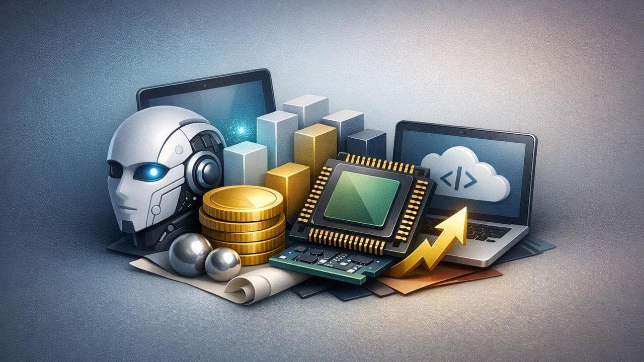 AI, software, and chip stocks visualization showing investor interest after sector pullback