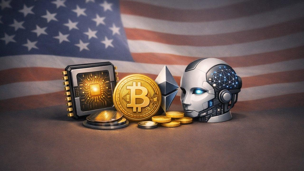 US stock market visualization showing semiconductor and crypto stocks rally after AI investment surge