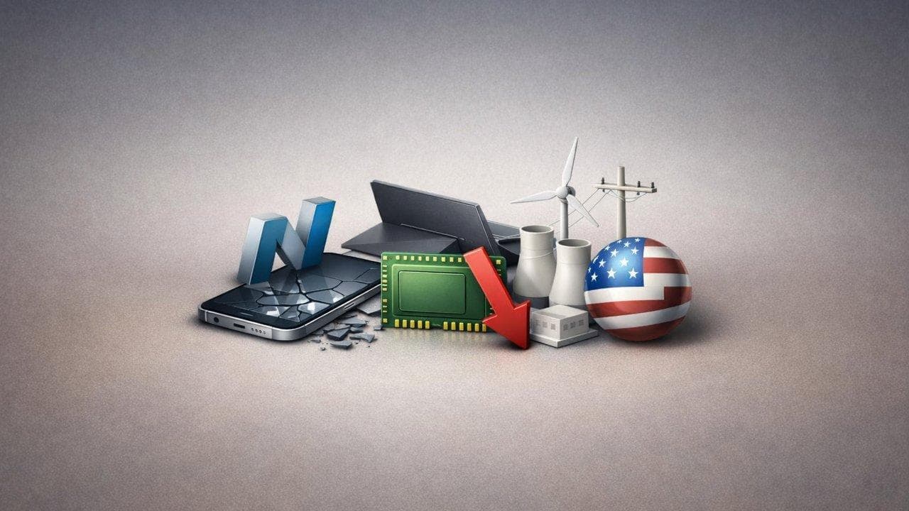 Nasdaq and VGT decline visualization showing tech sector slump and utilities leading US equities