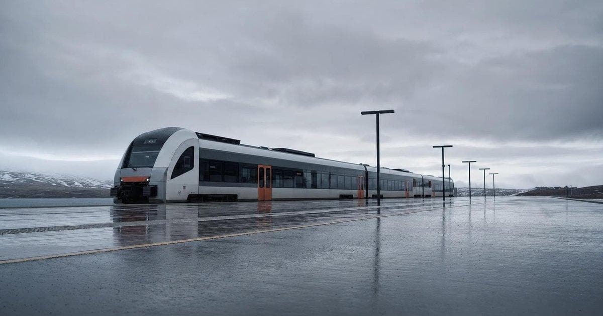 Passenger train at a quiet station platform amid regional tensions impacting rail ticket demand