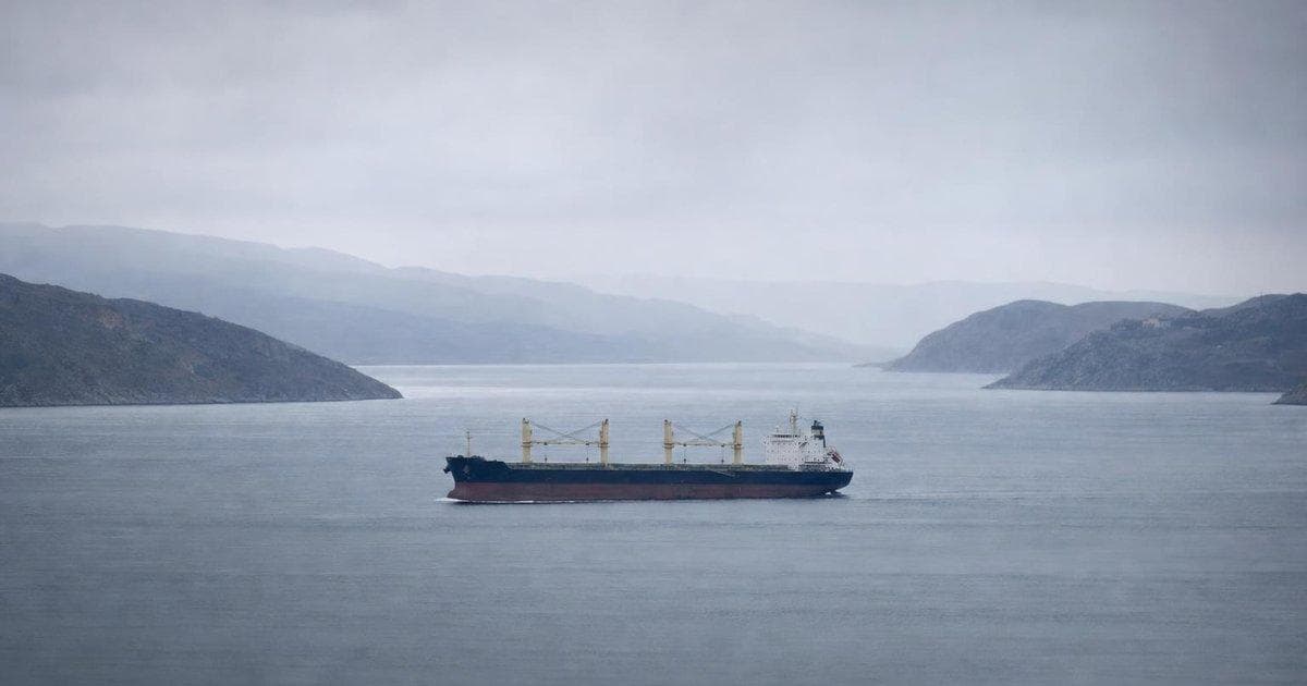Cargo ship in a strategic shipping lane as talks progress on Iran deal framework and Mideast maritime security