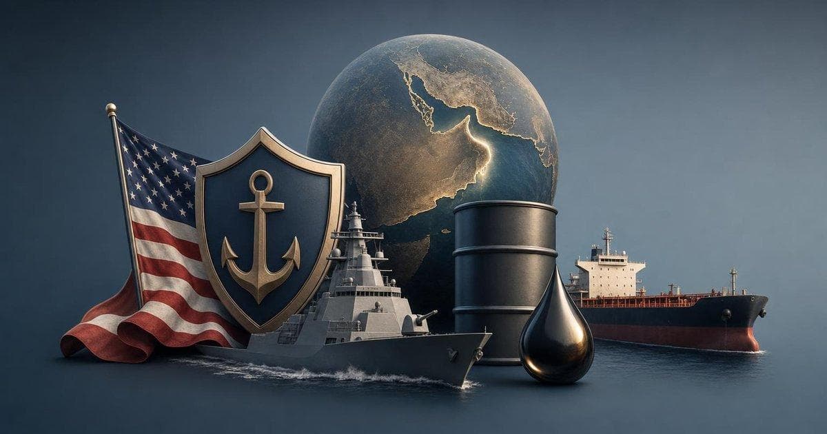 Oil market chart reacting to U.S. Hormuz Gulf shipping security operation announcement