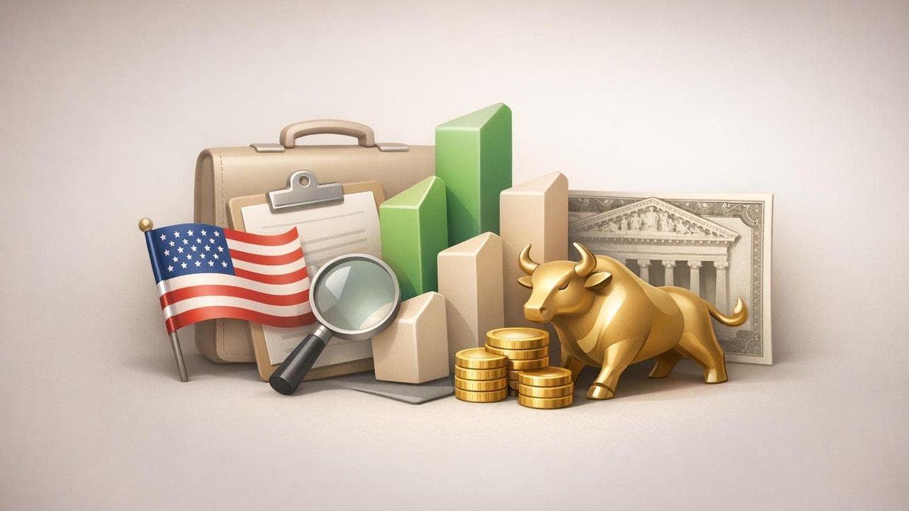 US stock market rally visualization with JOLTS labor data impact on indices and Treasury yields