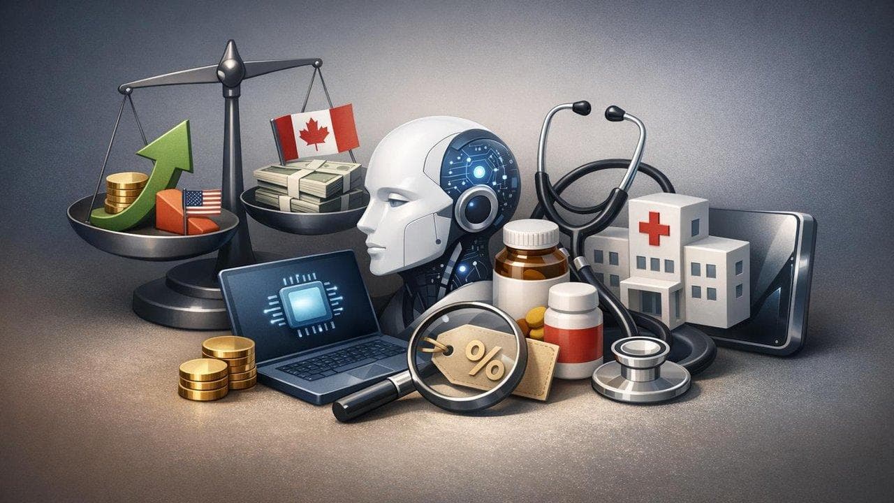North American stock market valuation trends with AI-driven moves and healthcare sector focus
