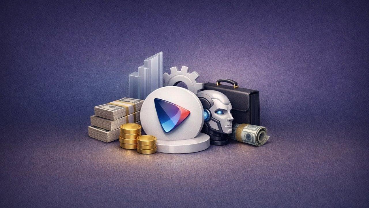 Vybe AI platform funding boost illustration with $10M raise and white-collar automation theme