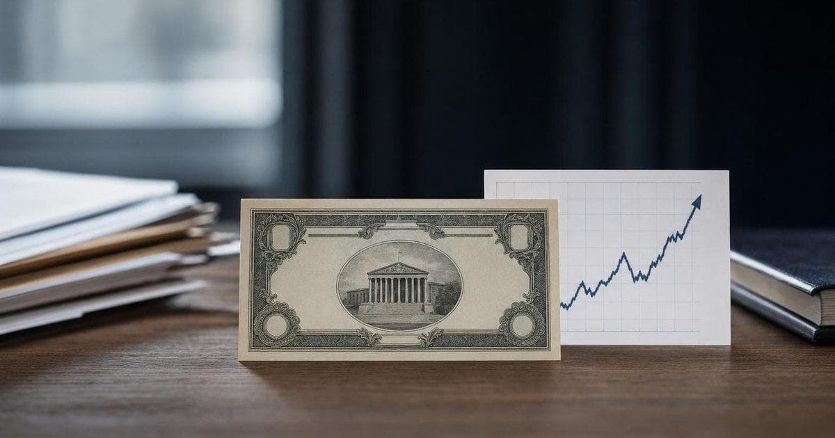 Government bond documents and rising yield chart illustrating impact of higher US interest rates on policy