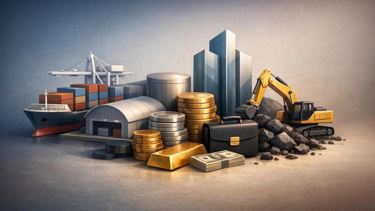 Visualization of shipping, storage, mining, and finance sectors impacted by deals and supply shortages in 2024